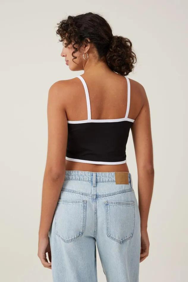 Billi High Neck Tank Black Women Cotton On Tops