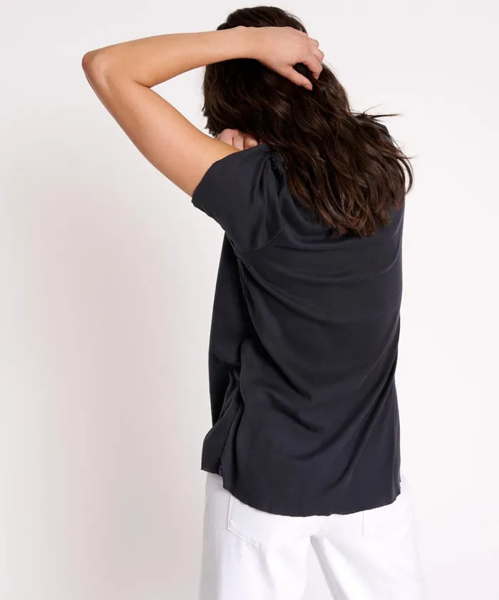 BLACK STONE RIBBED UNISEX TEE Women One Teaspoon Tees and Tanks BLACK STONE RIBBED UNISEX TEE Women One Teaspoon Tees and Tanks