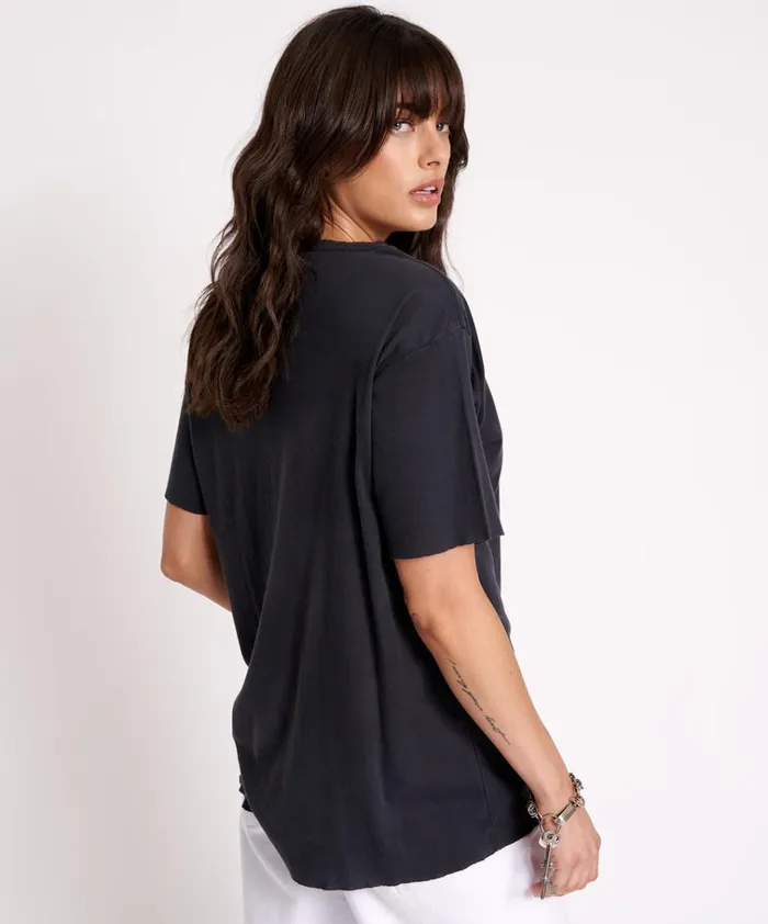 BLACK STONE RIBBED UNISEX TEE Women One Teaspoon Tees and Tanks BLACK STONE RIBBED UNISEX TEE Women One Teaspoon Tees and Tanks