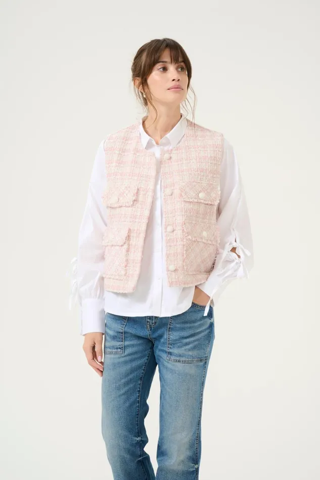 Blazers and Waistcoats Women CULTURE CUcoca Boucl Waistcoat