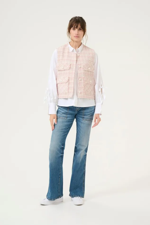 Blazers and Waistcoats Women CULTURE CUcoca Boucl Waistcoat