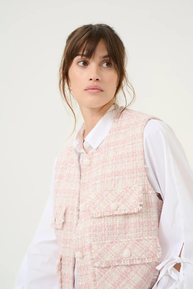Blazers and Waistcoats Women CULTURE CUcoca Boucl Waistcoat