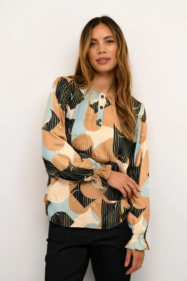 Blouses Women CULTURE CUhelena Blouse Green Milieu Abstract