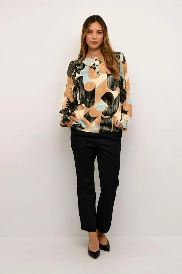 Blouses Women CULTURE CUhelena Blouse Green Milieu Abstract