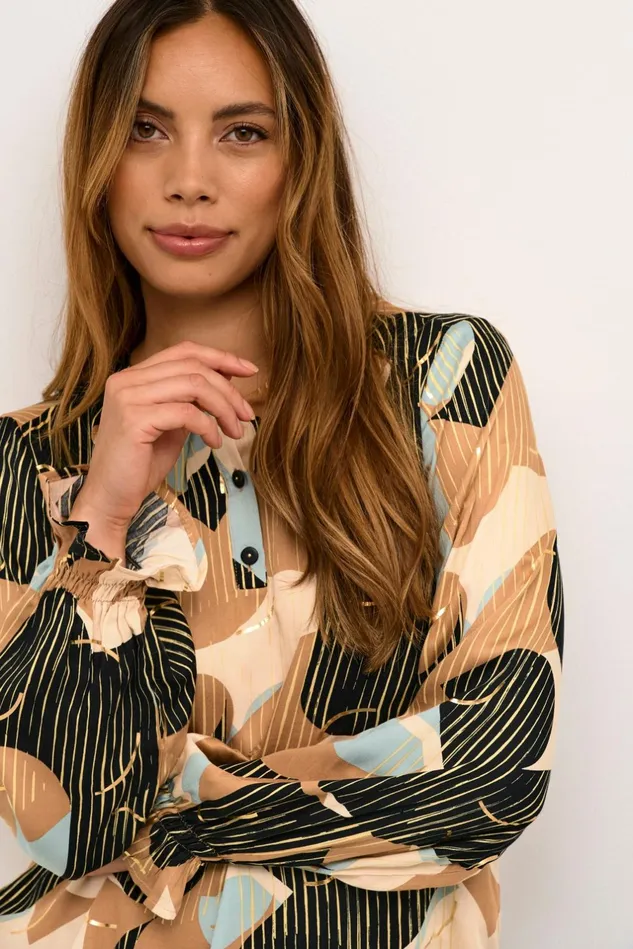 Blouses Women CULTURE CUhelena Blouse Green Milieu Abstract
