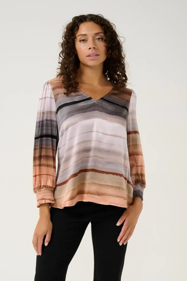 Blouses Women CULTURE CUibla Blouse Rust Stribes