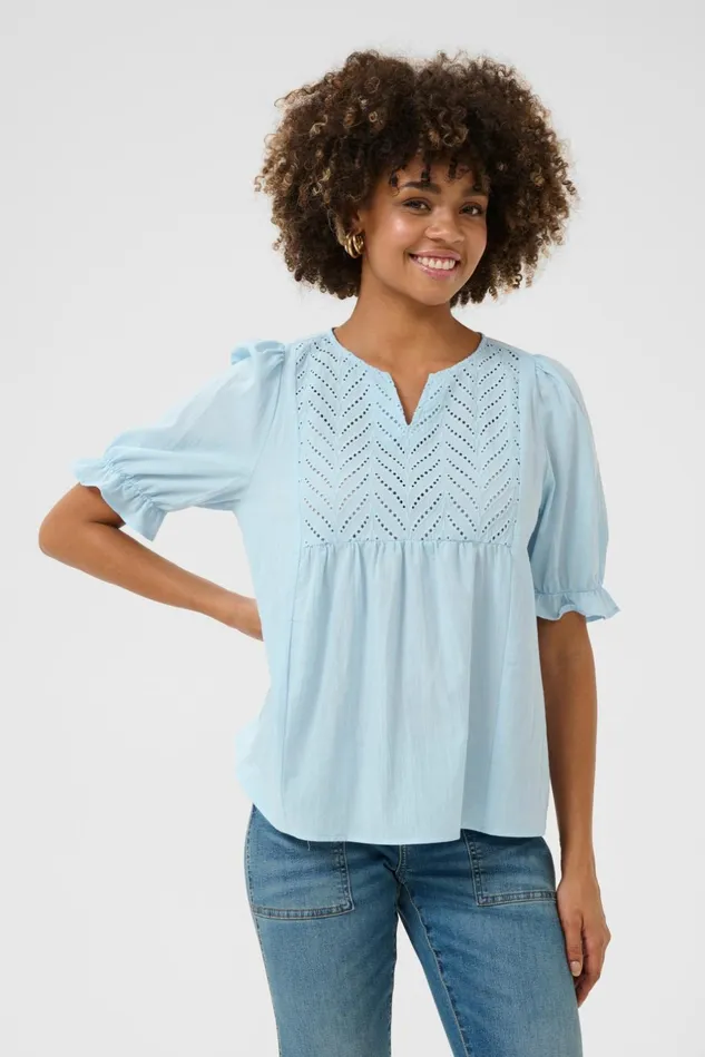 Blouses Women CULTURE CUmuxi Blouse Cashmere Blue