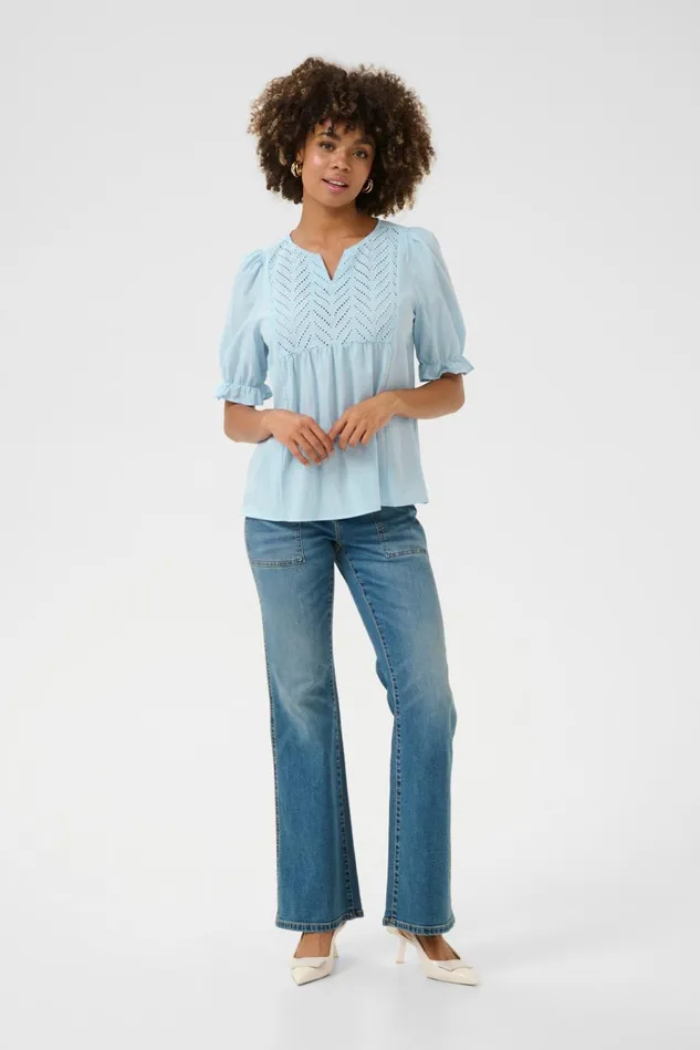 Blouses Women CULTURE CUmuxi Blouse Cashmere Blue