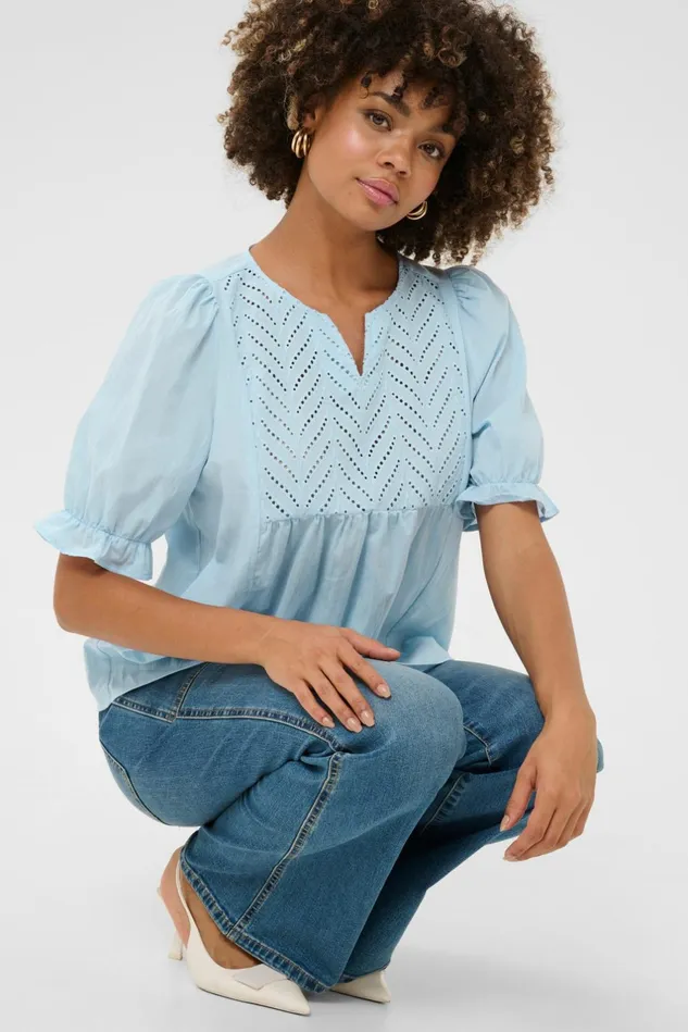 Blouses Women CULTURE CUmuxi Blouse Cashmere Blue