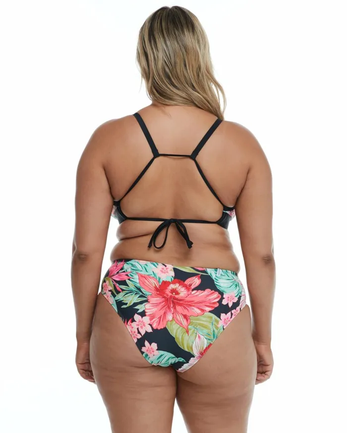 Body Glove DF Cup Tops Women Isla Foca Plus Size Drew Fixed Triangle Bikini Top 8211 Black