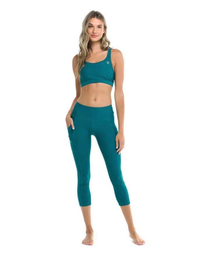 Body Glove Gym To Swim Women Smoothies Vigor CrossOver Capri 8211 Kingfisher