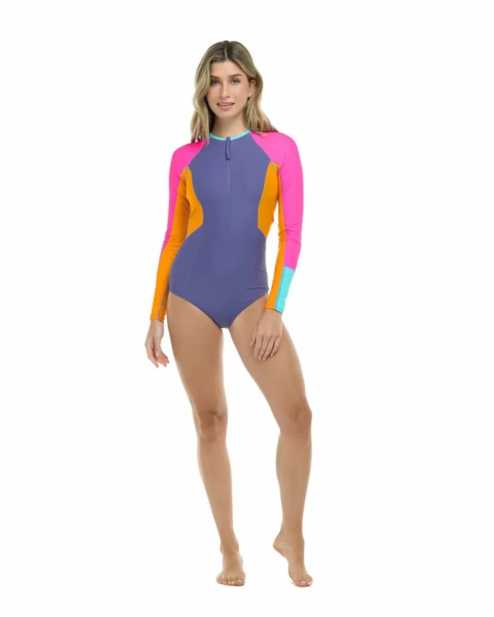 Body Glove Longsleeve Swimsuits Women Vibration Journey OnePiece Swimsuit 8211 Iris
