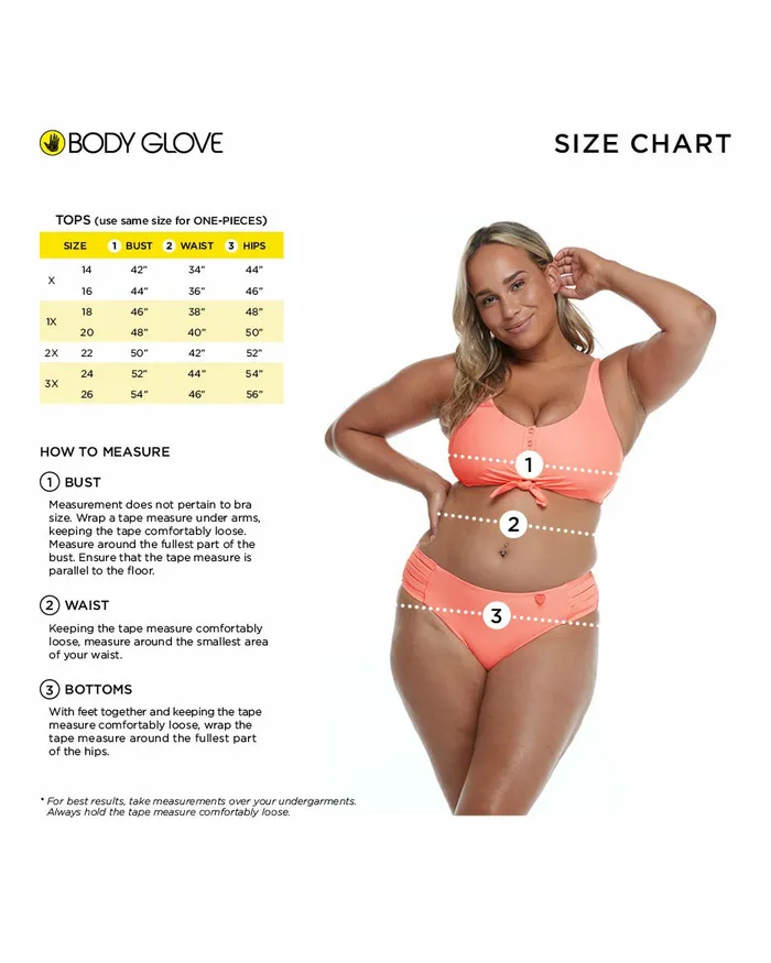 Body Glove Plus Size Swimwear Women Havana Nights Plus Size Coco HighWaist Bikini Bottom 8211 Combo Multi