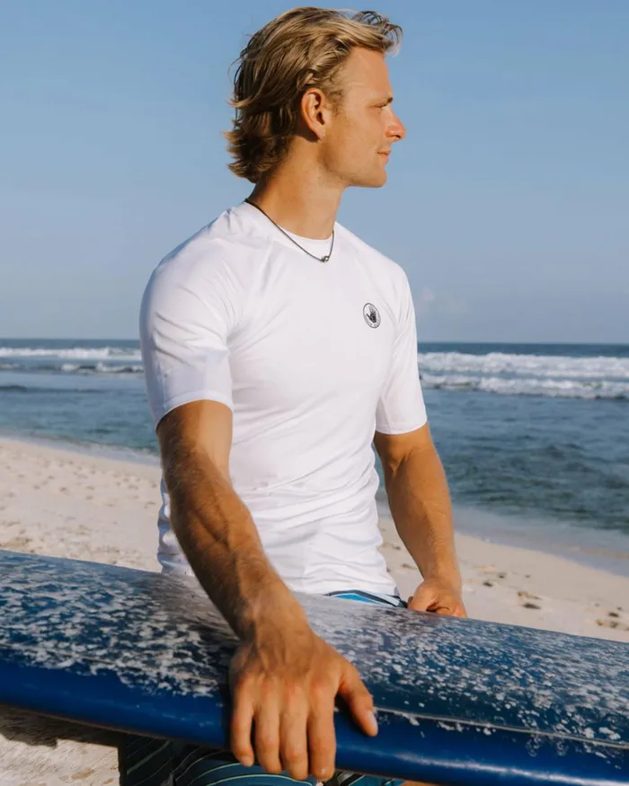 Body Glove Sun Protection Men Catalina UPF ShortSleeve Sun Shirt 8211 White