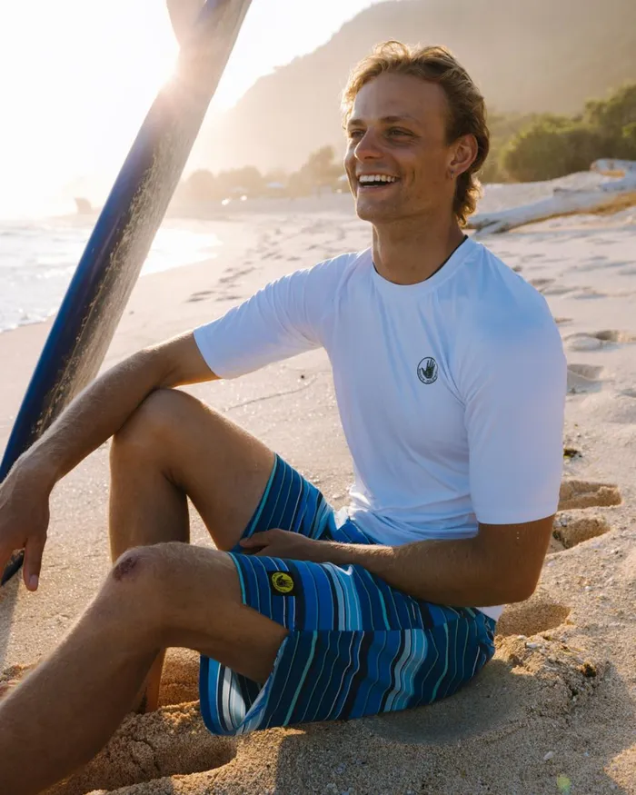 Body Glove Sun Protection Men Catalina UPF ShortSleeve Sun Shirt 8211 White