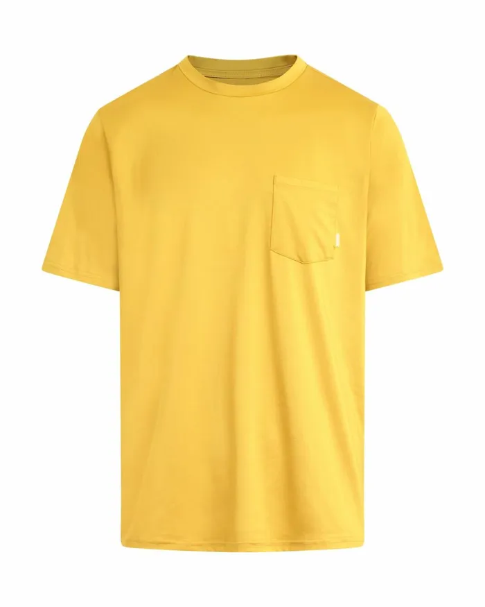 Body Glove Sun Protection Men ShortSleeved Pocket UPF 50 TShirt 8211 Mustard