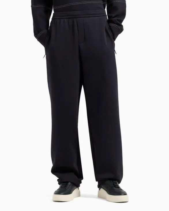 Bonded Stretch Fleece Joggers Navyblue Men Armani Matching Sets Bonded Stretch Fleece Joggers Navyblue Men Armani Matching Sets