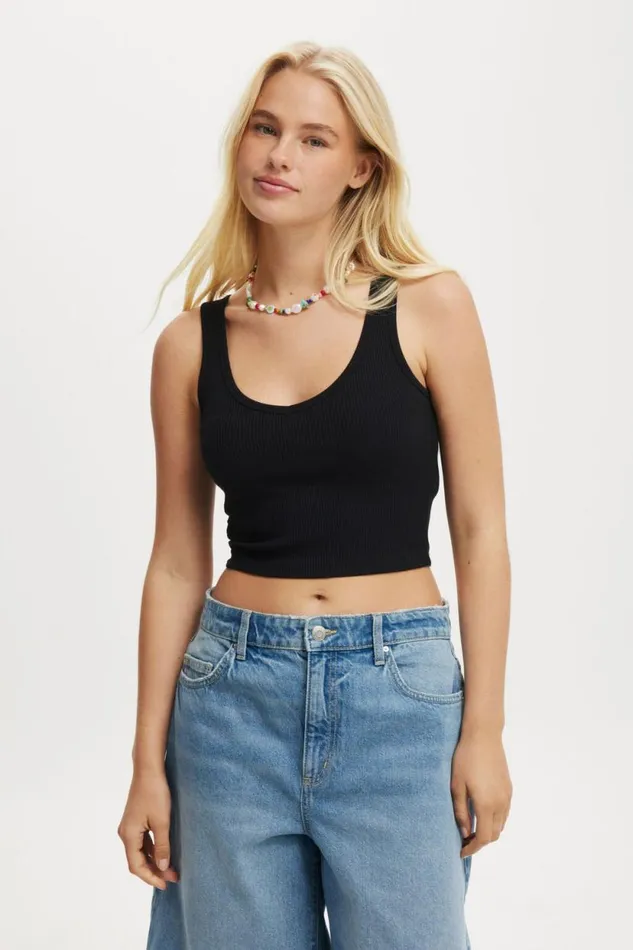 Bondi Tank Black Women Cotton On Tops