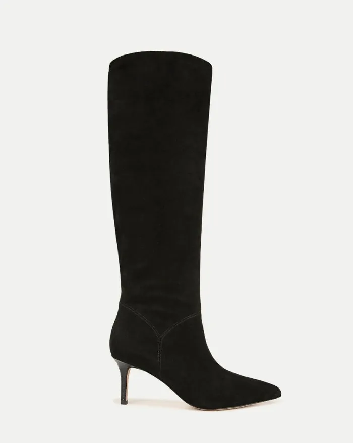 Boots and Booties Shop Veronica Beard Lexington Suede Boot Black