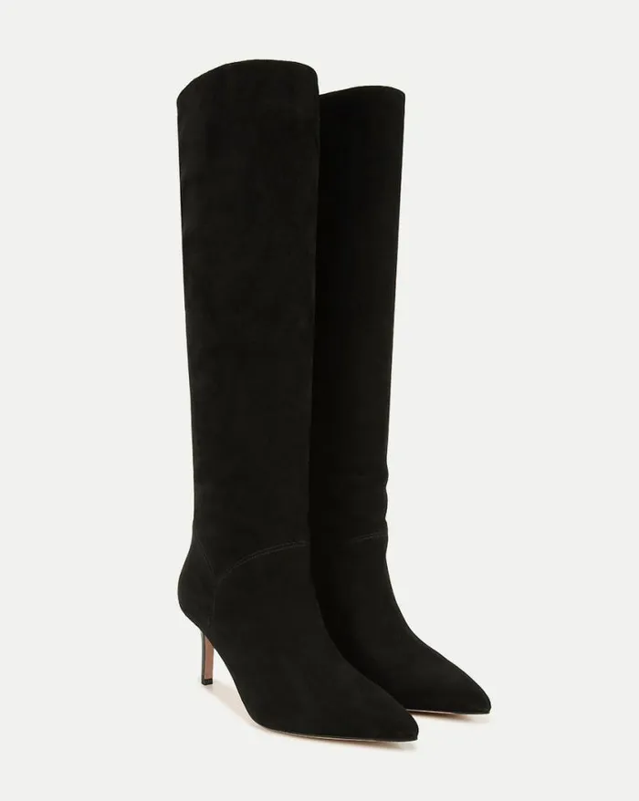 Boots and Booties Shop Veronica Beard Lexington Suede Boot Black