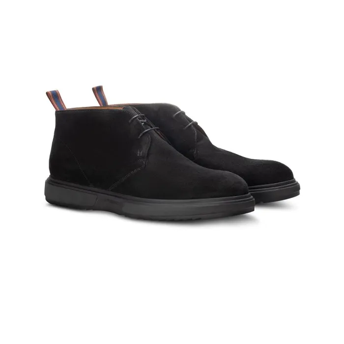 Boots Men Moreschi Black Suede Desert Boot
