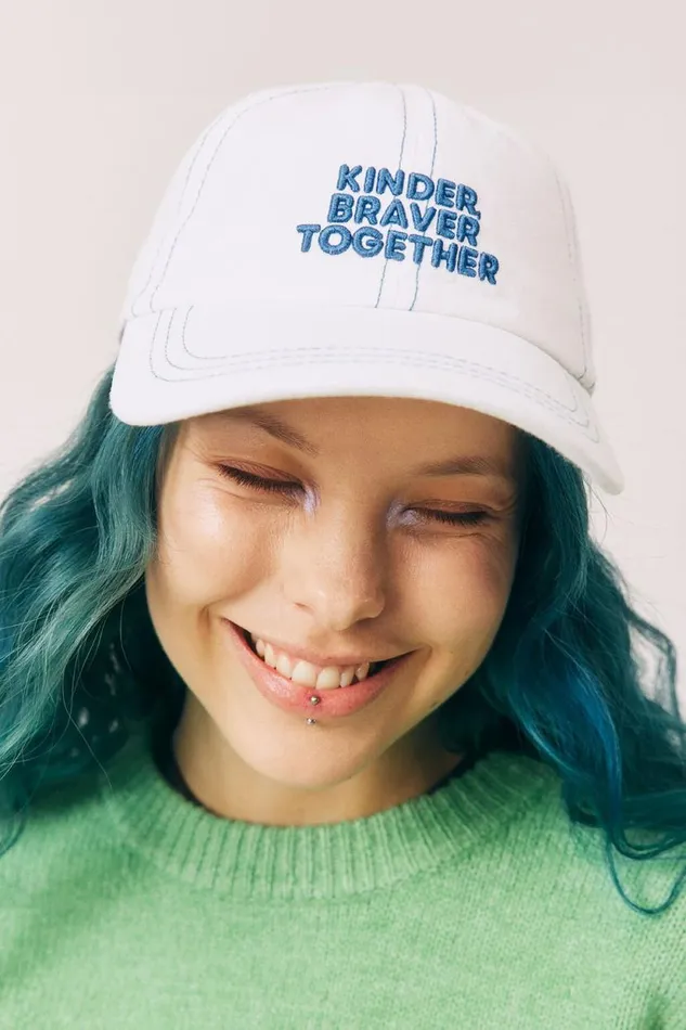 Born This Way Foundation Cap Vintage White WomenMen Cotton On Hats