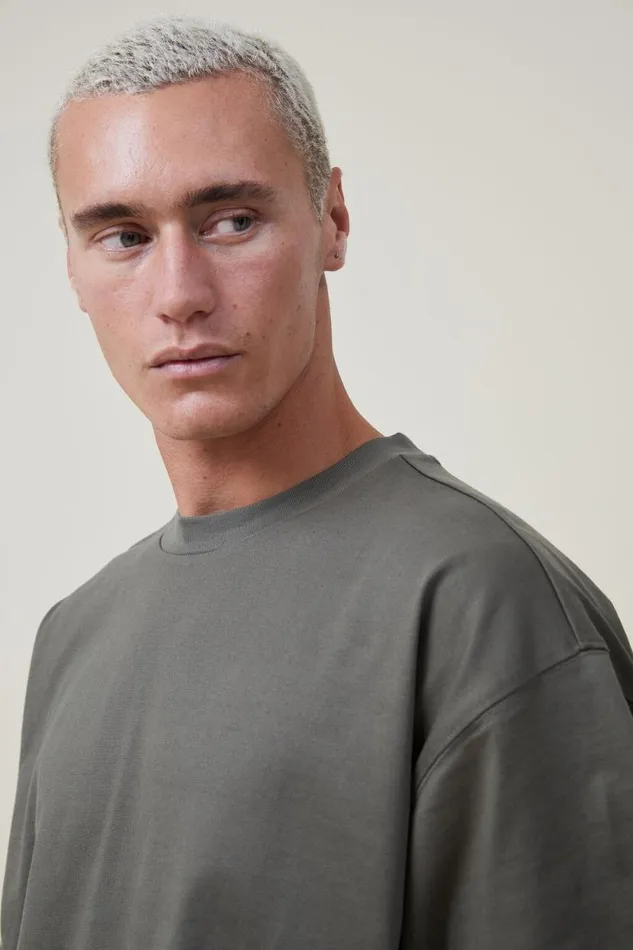 Box Fit Plain TShirt Military Men Cotton On Tees and Tanks Box Fit Plain TShirt Military Men Cotton On Tees and Tanks