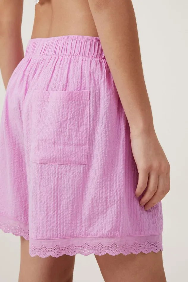Boyfriend Boxer Short Digital Orchid Texture Women Cotton On Shorts