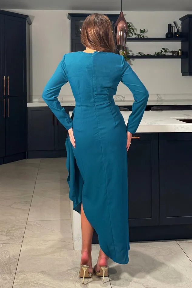 Bria Teal Wrap Maxi Dress Women Girl In Mind Maxi Dresses