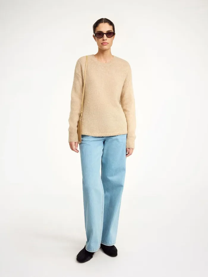 Briella MohairBlend Sweater Twill Beige Women By Malene Birger Knitwear