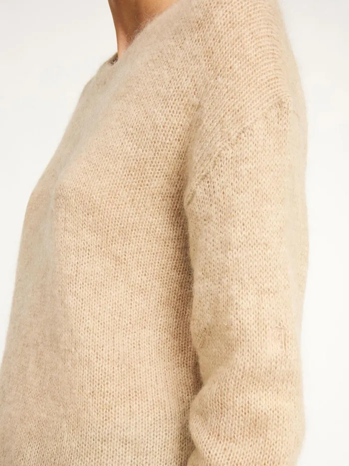 Briella MohairBlend Sweater Twill Beige Women By Malene Birger Knitwear