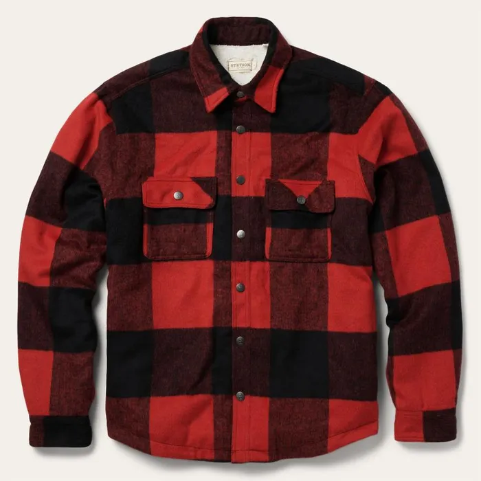 Buffalo Plaid Western Coat Red Men Stetson Jackets