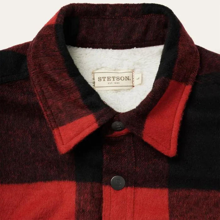 Buffalo Plaid Western Coat Red Men Stetson Jackets