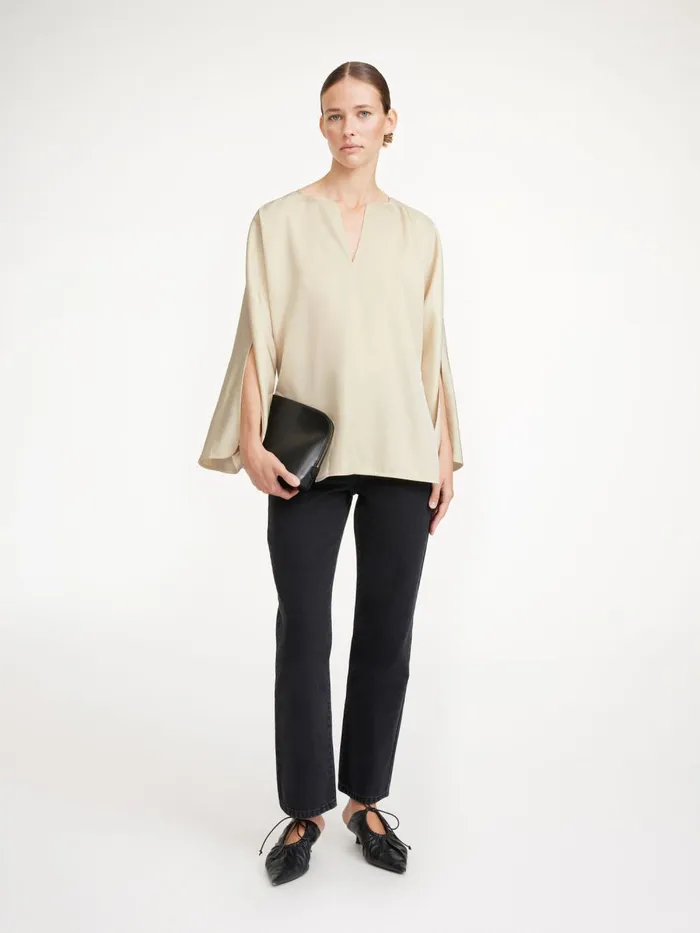 Calias TunicStyle Blouse Vanilla Cream Women By Malene Birger Tops and Blouses