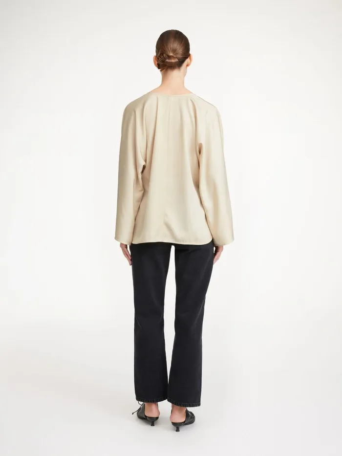 Calias TunicStyle Blouse Vanilla Cream Women By Malene Birger Tops and Blouses