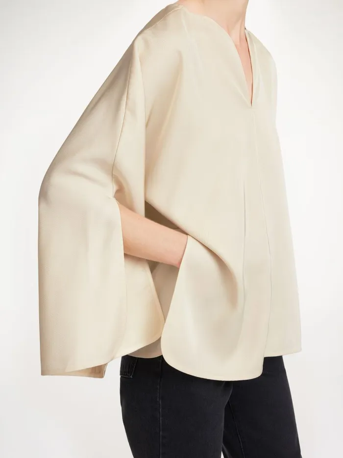 Calias TunicStyle Blouse Vanilla Cream Women By Malene Birger Tops and Blouses