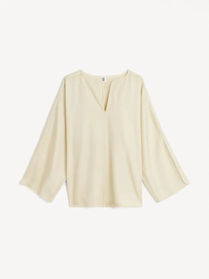 Calias TunicStyle Blouse Vanilla Cream Women By Malene Birger Tops and Blouses