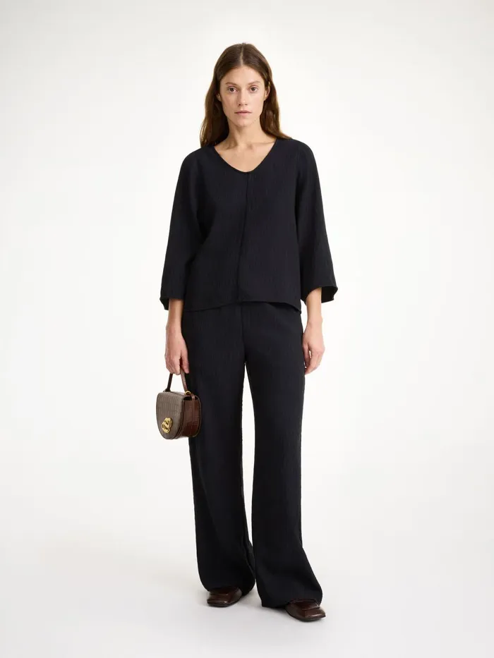 Calyas Blouse Black Women By Malene Birger Tops and Blouses