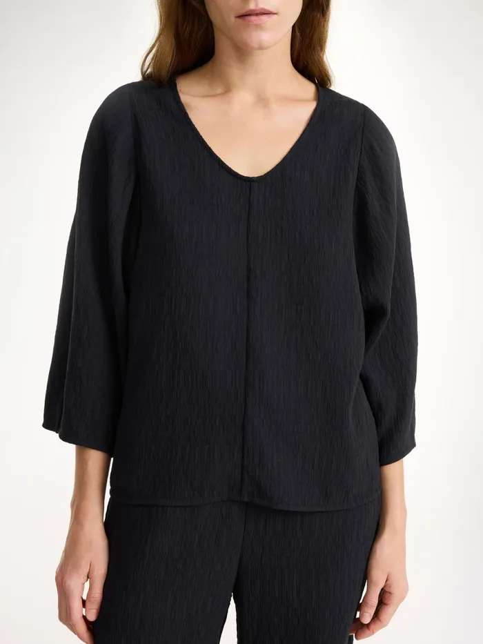 Calyas Blouse Black Women By Malene Birger Tops and Blouses
