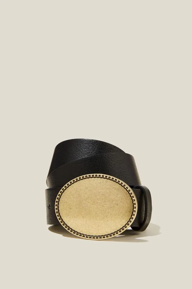 Candace Buckle Belt Blackantique Gold Women Cotton On Bags and Belts