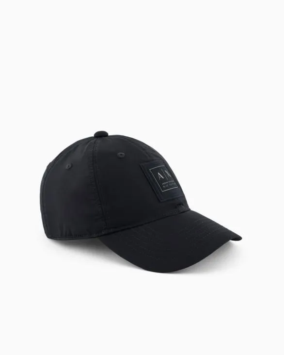 Cap With Visor And Logo Navyblue Men Armani Hats And Gloves