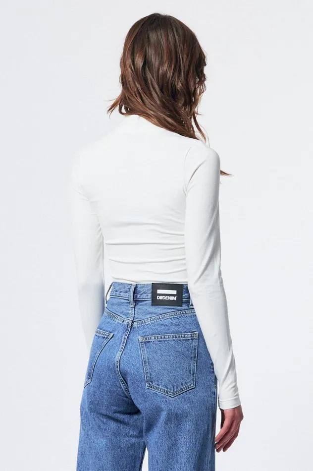 Carah Top 8211 White LT White Lt Women Dr Denim Longsleeves
