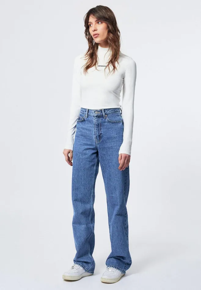 Carah Top 8211 White LT White Lt Women Dr Denim Longsleeves