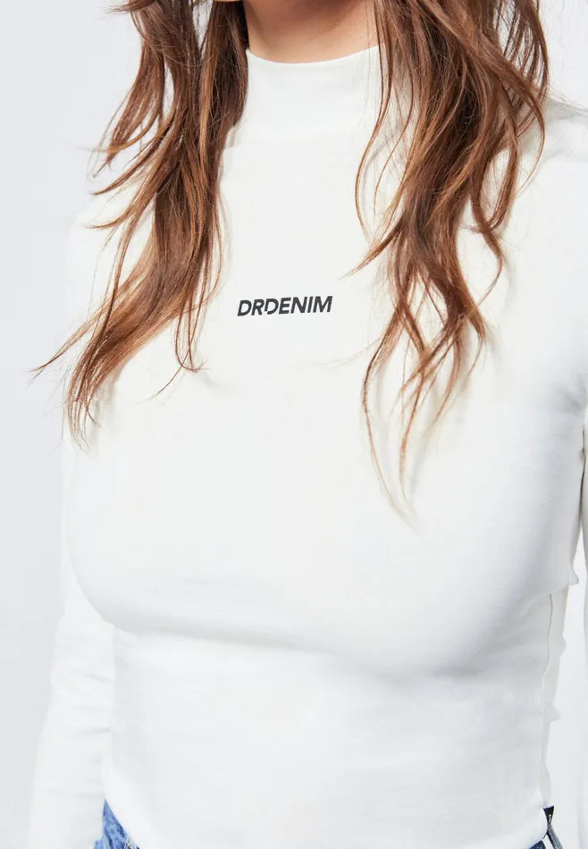 Carah Top 8211 White LT White Lt Women Dr Denim Longsleeves