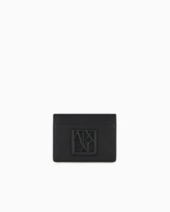 Card Holder With Logo Black Women Armani Wallets And Small Leather Goods
