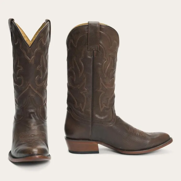 Carlisle Western Boots Distressed Brown Men Stetson Western