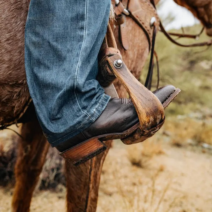 Carlisle Western Boots Distressed Brown Men Stetson Western