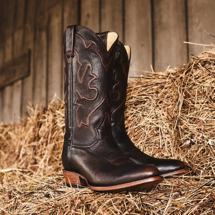 Carlisle Western Boots Distressed Brown Men Stetson Western