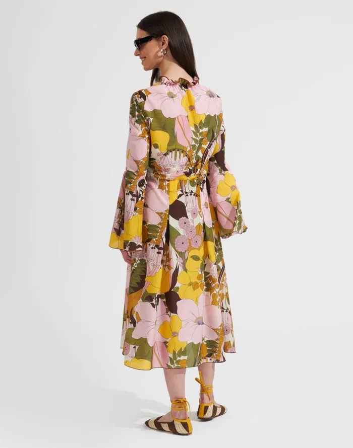 Casanova Midi Dress Big Flower Rose Women La Double J Dresses Casanova Midi Dress Big Flower Rose Women La Double J Dresses
