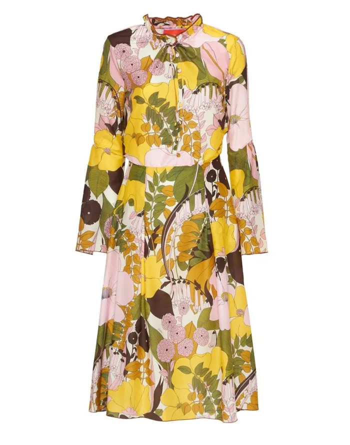 Casanova Midi Dress Big Flower Rose Women La Double J Dresses Casanova Midi Dress Big Flower Rose Women La Double J Dresses